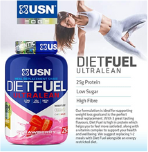 Load image into Gallery viewer, USN Diet Fuel Strawberry UltraLean 1 kg, Diet Protein Powders, Weight Control &amp; Meal Replacement Shake Powder

